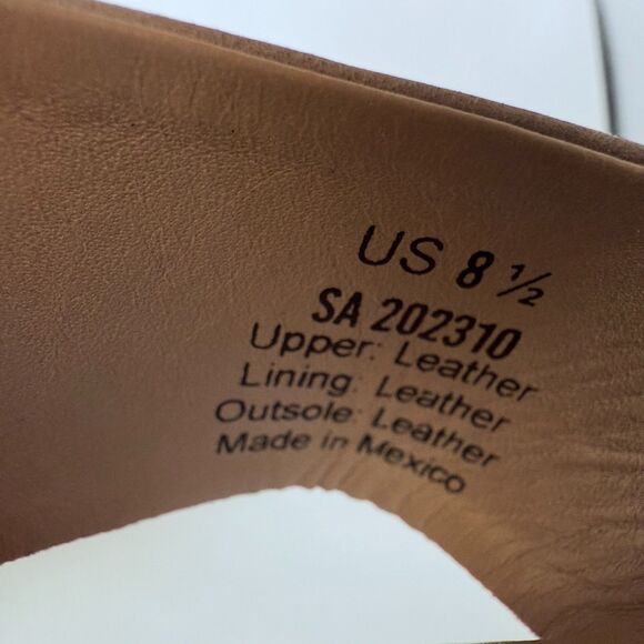 EUC WORN ONCE Nisolo Catalina Slide Cross Strap Sandal in Almond Tan Size 8.5 - Picture 16 of 16